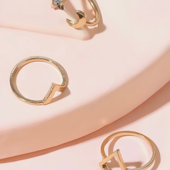 3pc Unique Moon & Star Rings - Picture 2 of 5